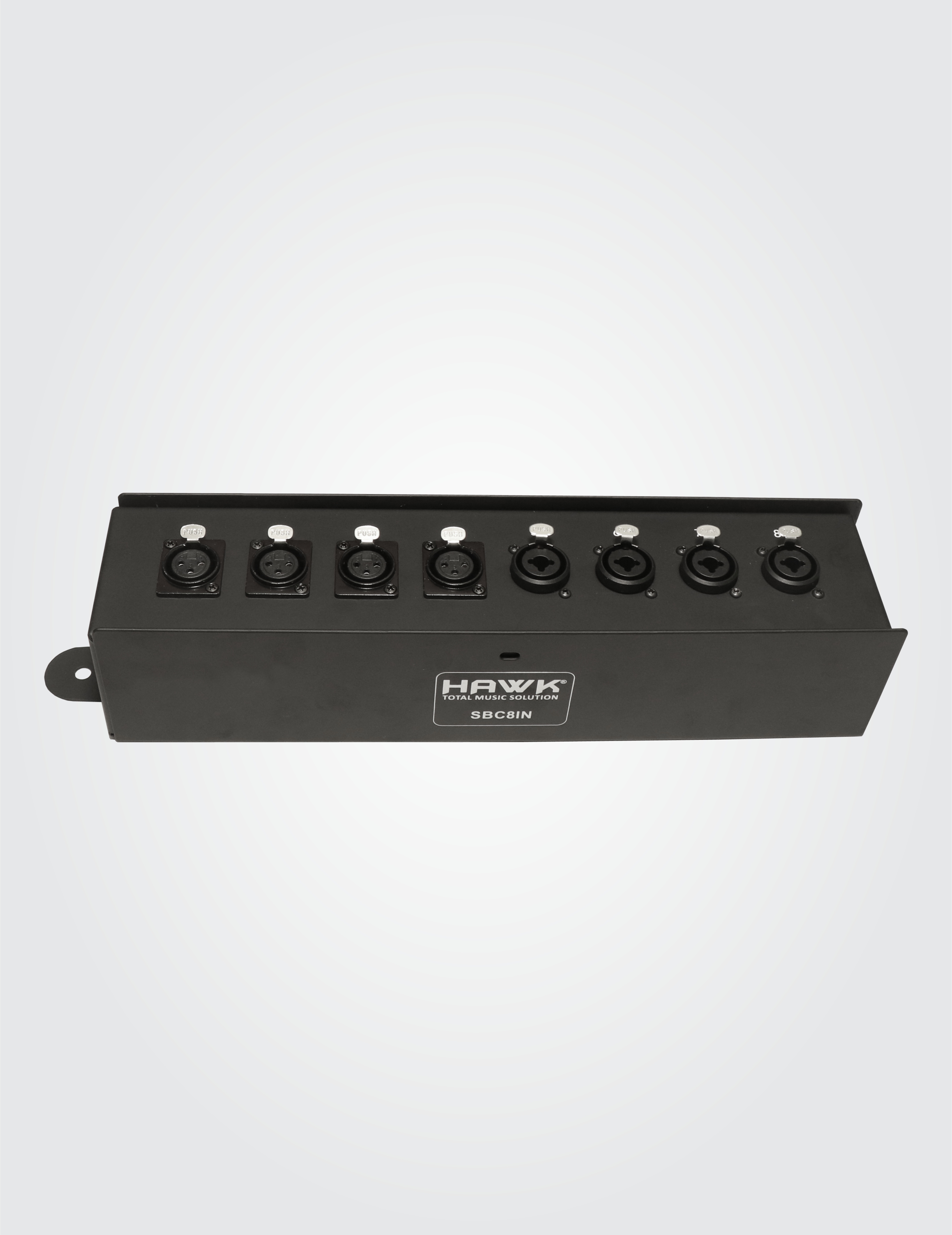 Hawk SBC8IN Heavy Duty Stage Box for Snake Cable, 8 Input with connectors