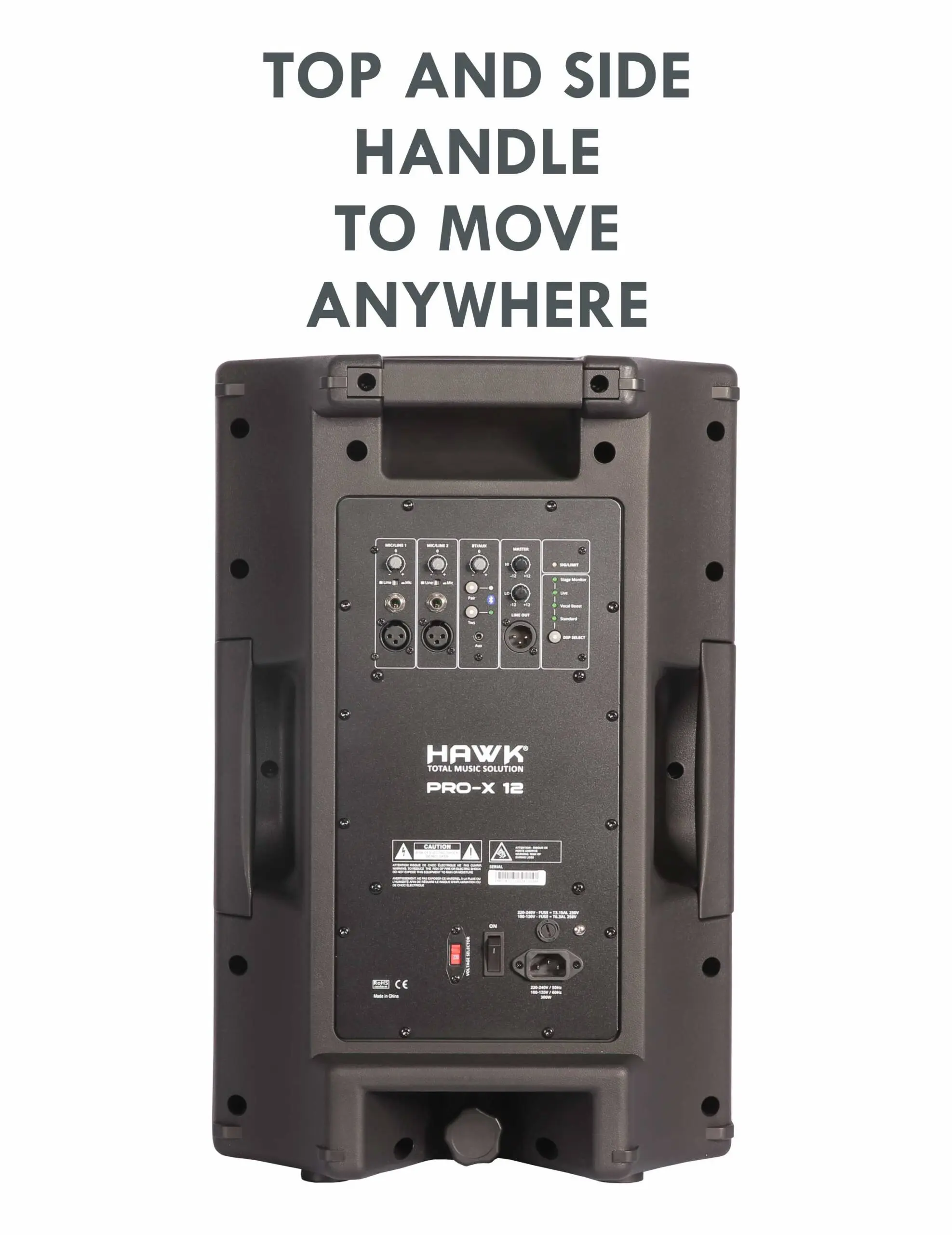 HAWK PRO X-12 12-Inch 300W Powered Loudspeaker with Bluetooth