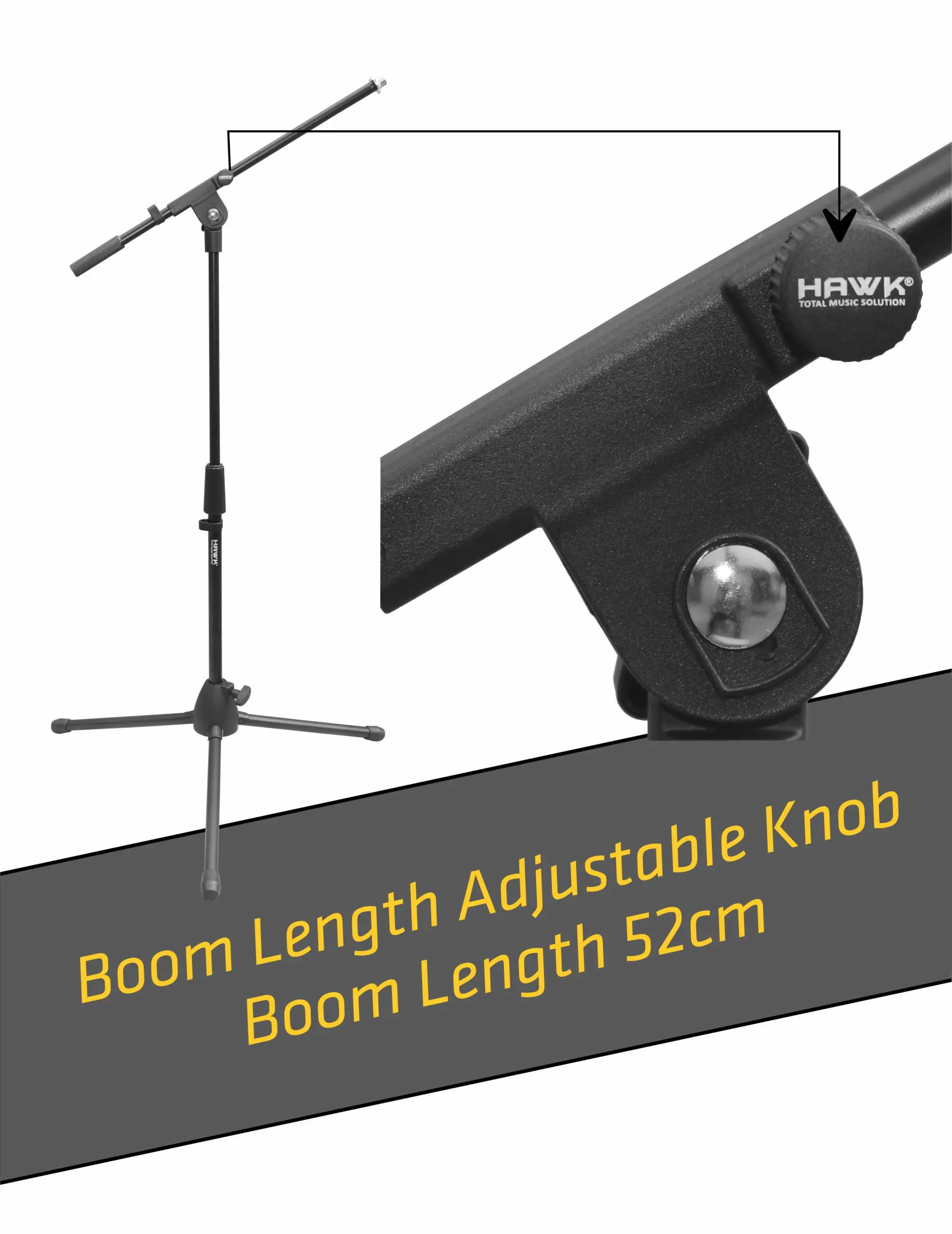 Hawk HMS 50 microphone stand for compatible audio equipment