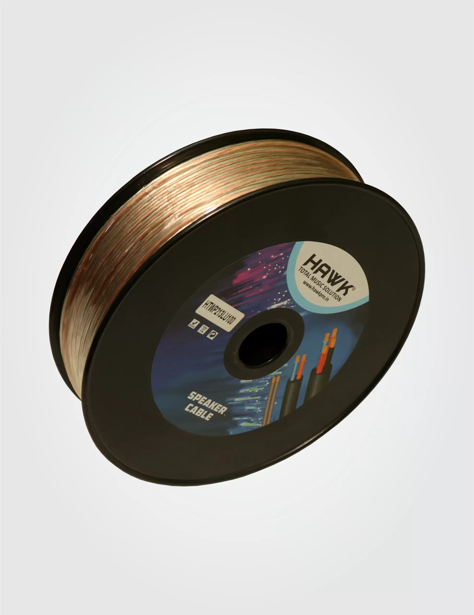 HAWK HTWP213LU100 OFC Twin Speaker Cable Roll 100M