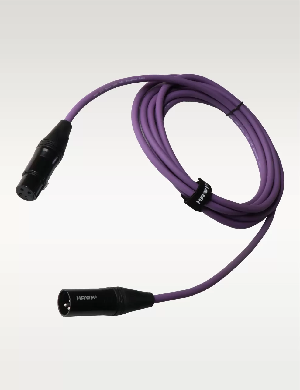 SXFG-010PRP Gold Series XLR Male to XLR Female With Cable Tie, 3 Meters Purple, Balanced Cable