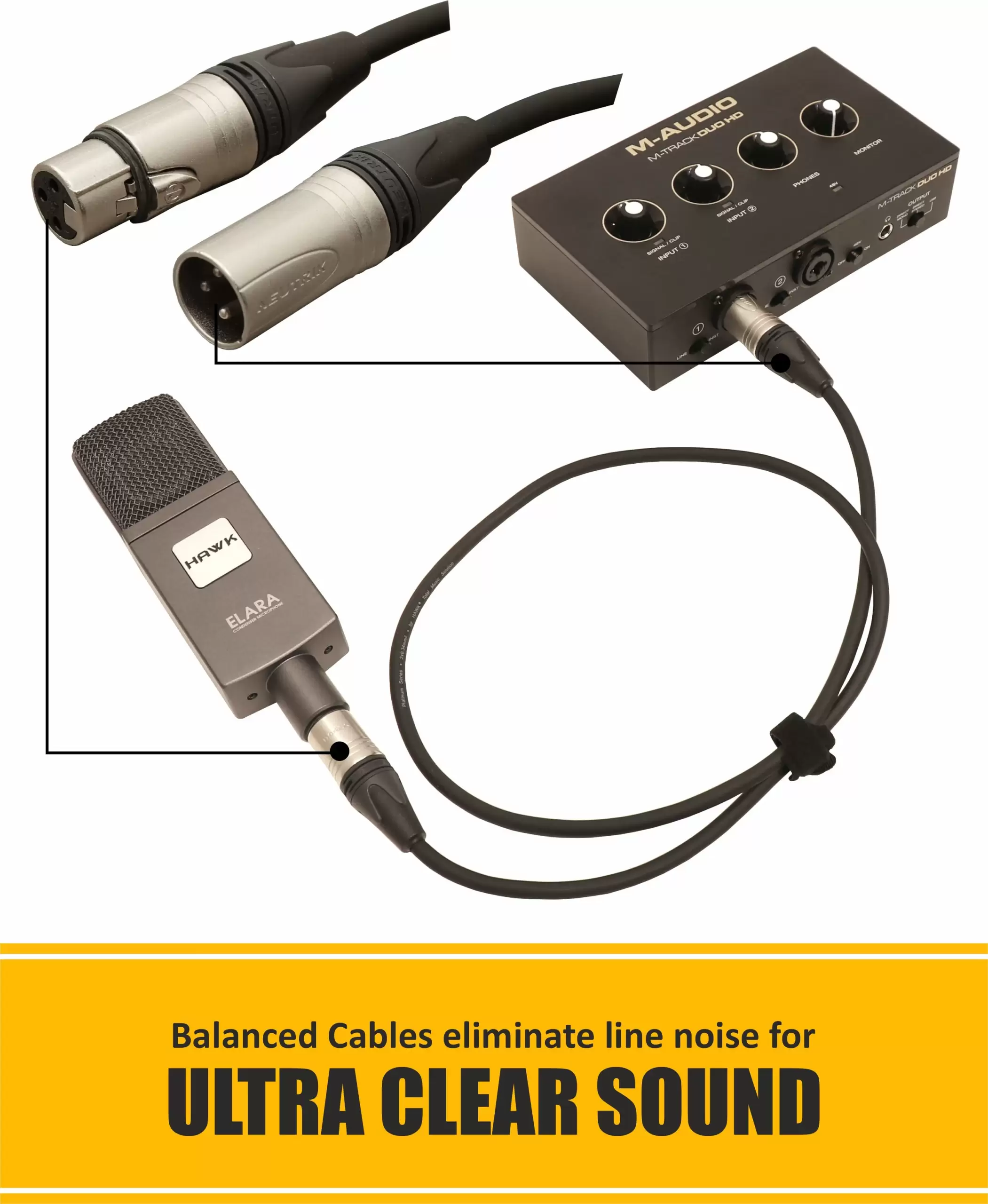 HAWK NXFP033 Platinum Series microphone cable with Neutrik connector