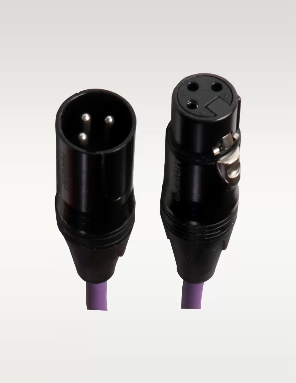 Hawk SXFG-010PRP Gold Series purple 3-meter balanced XLR male-to-female audio cable with cable tie