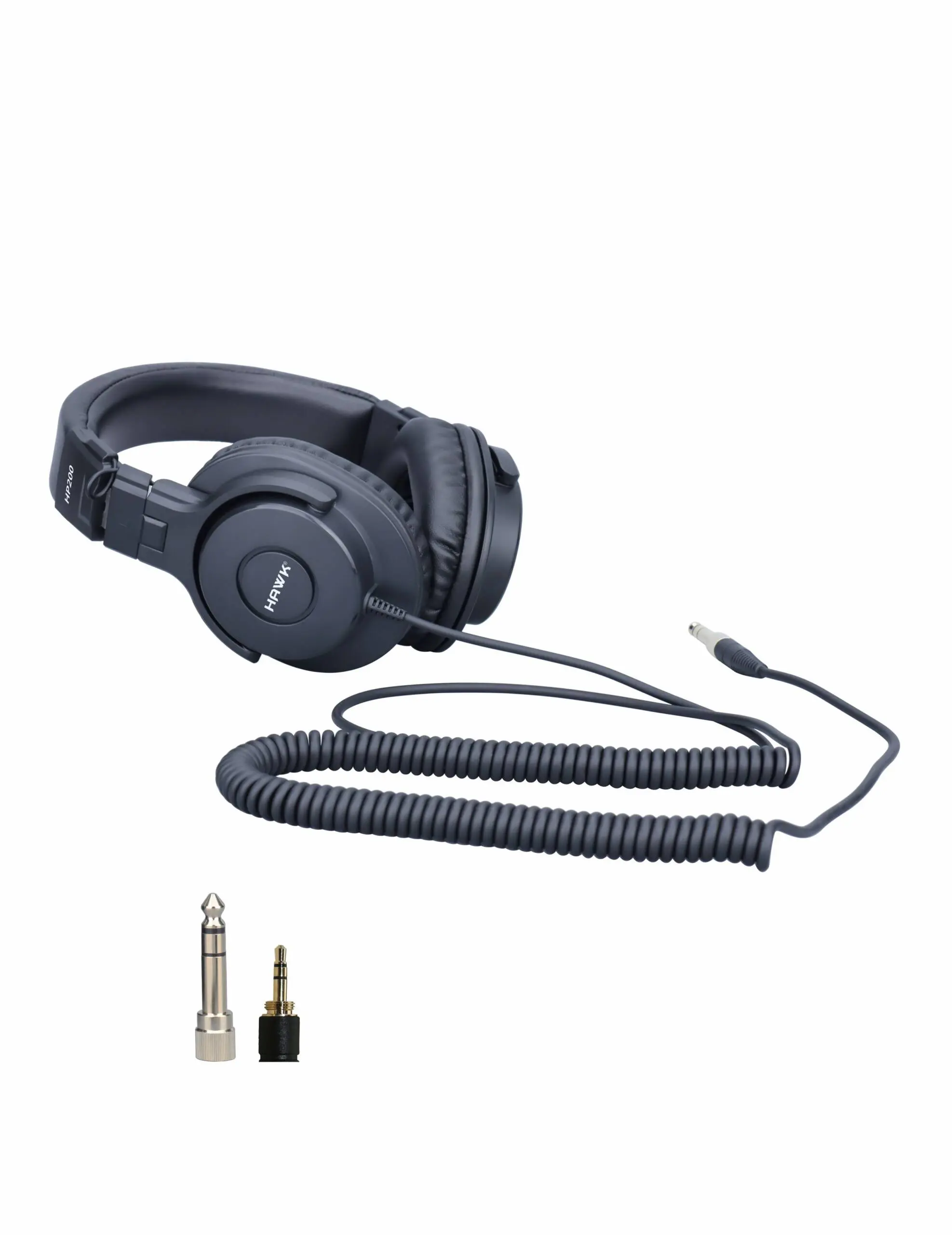 Hawk HP200 studio monitor headphones with 50 mm dynamic drivers and 3 metre cable
