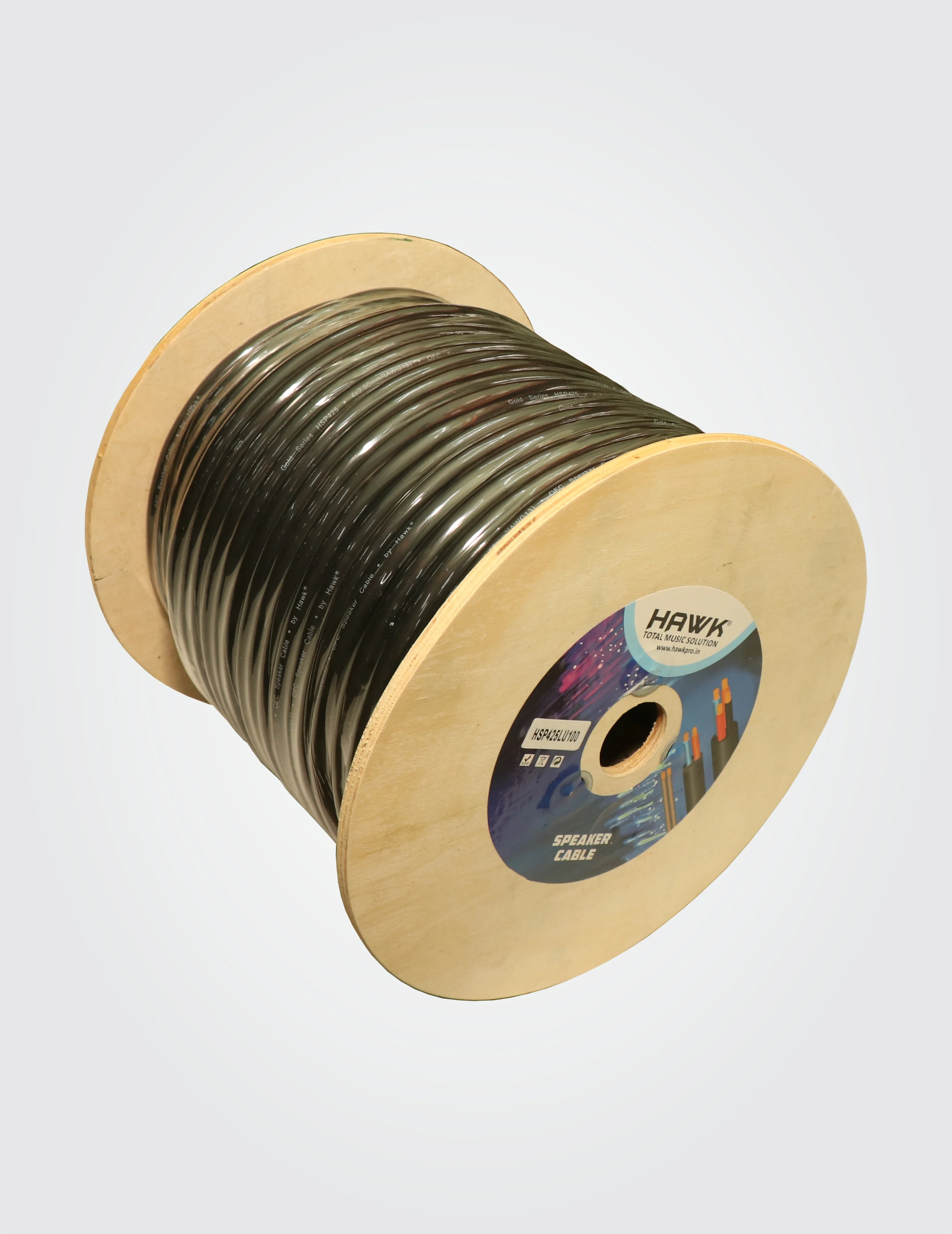 HAWK HSP425LU100 2.5 mm² 4-Core Speaker Cable Black