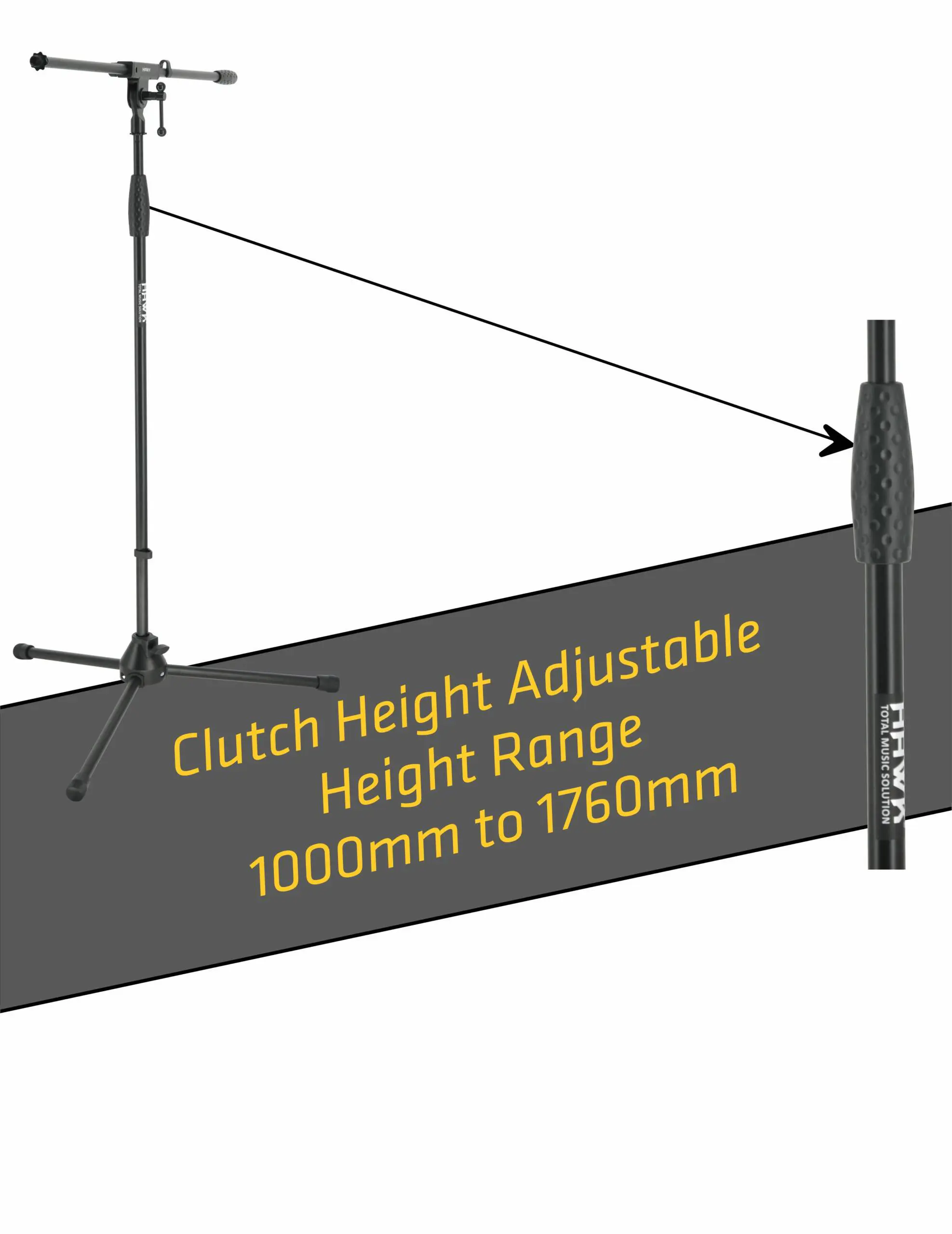 Hawk TITAN TS100 adjustable boom microphone stand with tripod base
