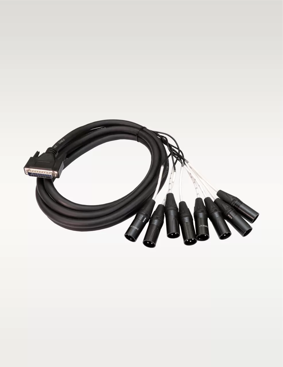 Hawk HDTM803 DB25 to Eight XLR Male Balanced Cable, 3 Meters