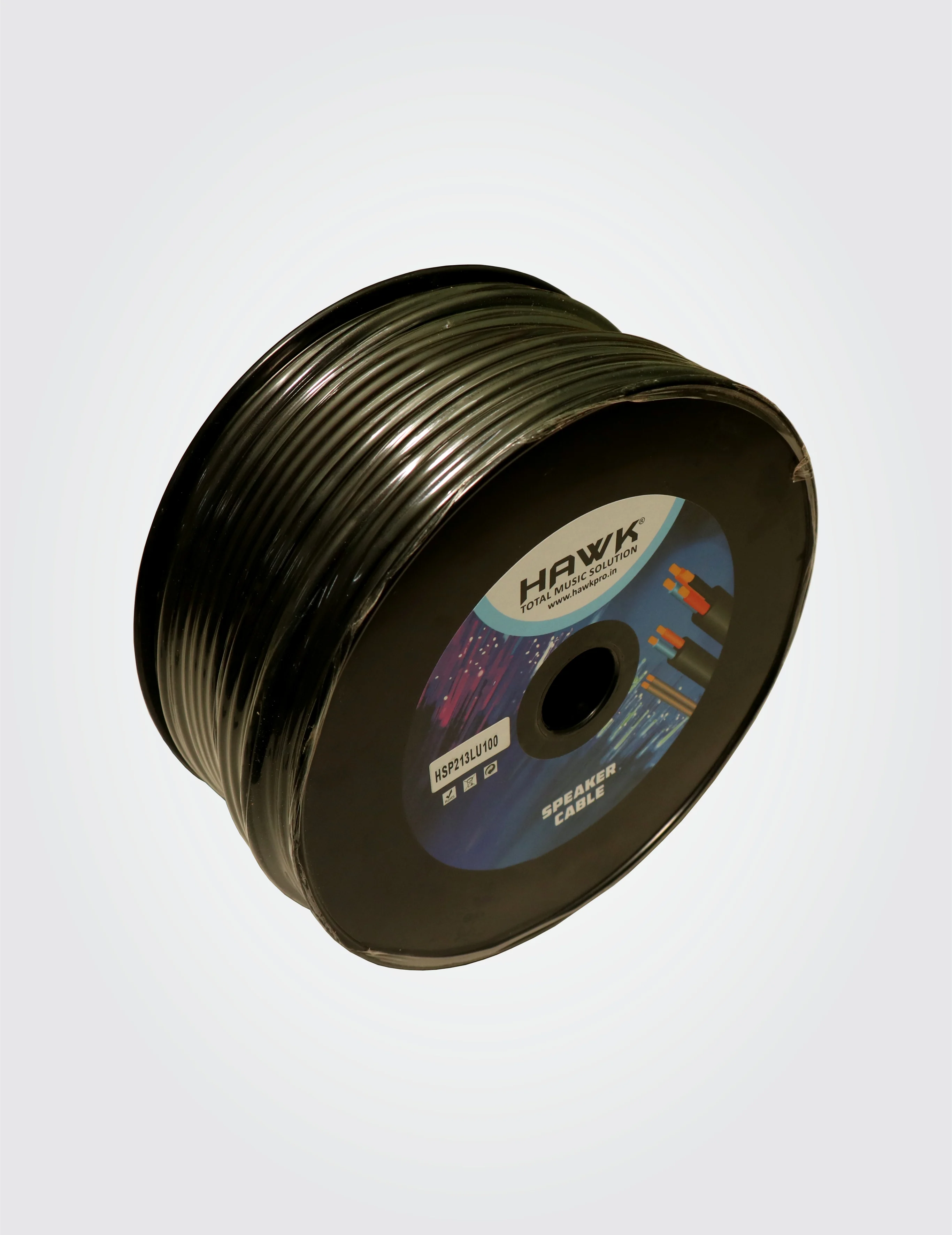 HAWK HSP213LU100 1.3 mm² 2-Core Speaker Cable Black