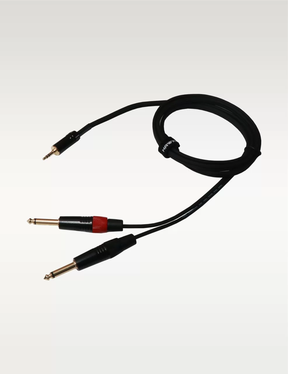 Hawk TMPLU03 Y Cable 3.5 MM Stereo Male to Dual 6.3 MM Mono Male -3 Meter