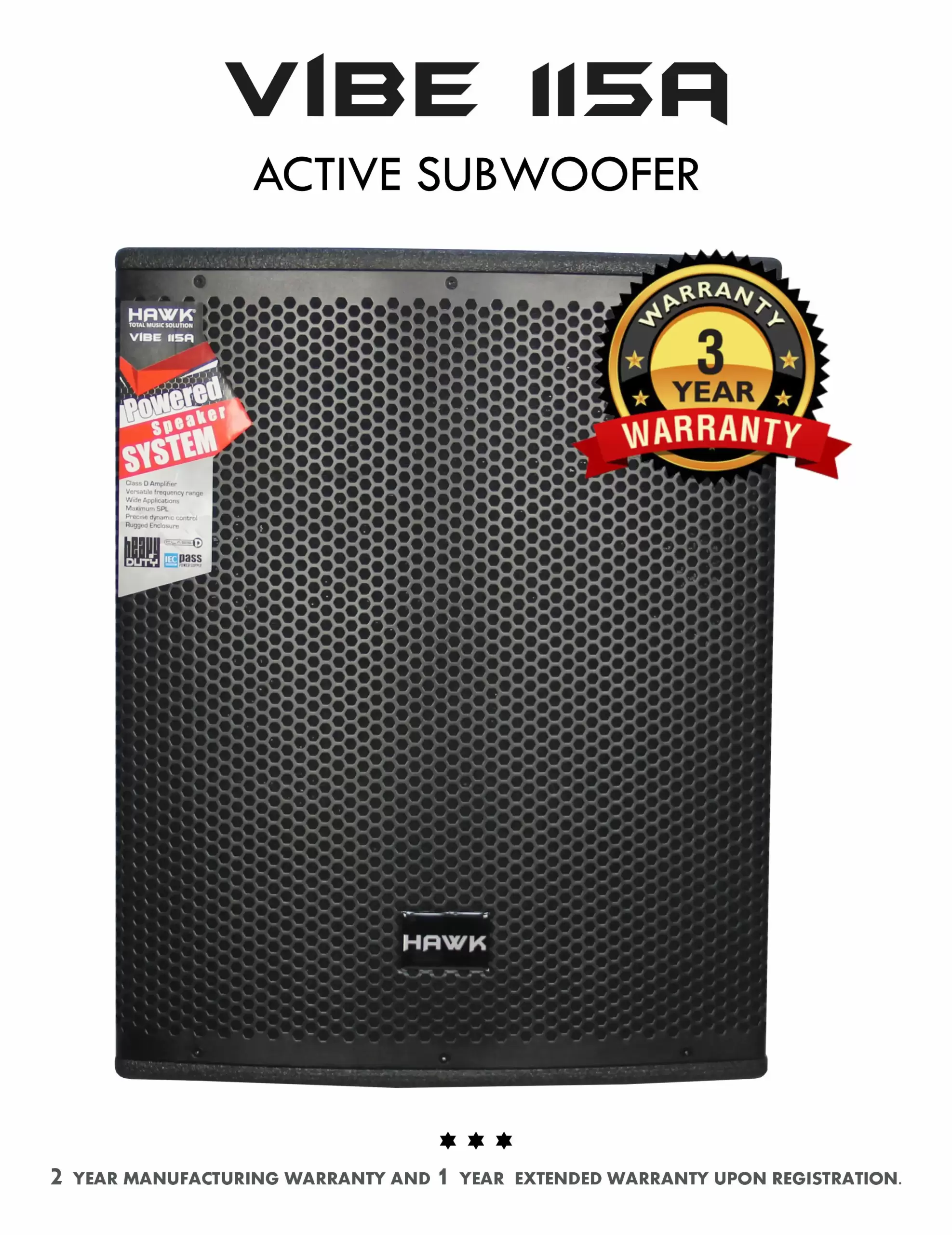 VIBE 115 A 2200 Watts 15″ Inches Active Subwoofer