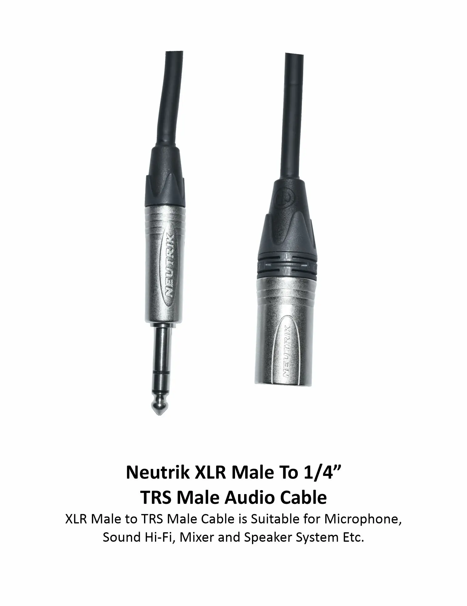HAWK NXSP010 – Platinum Series XLR Male TO TRS Male Cable With Neutrik Connector