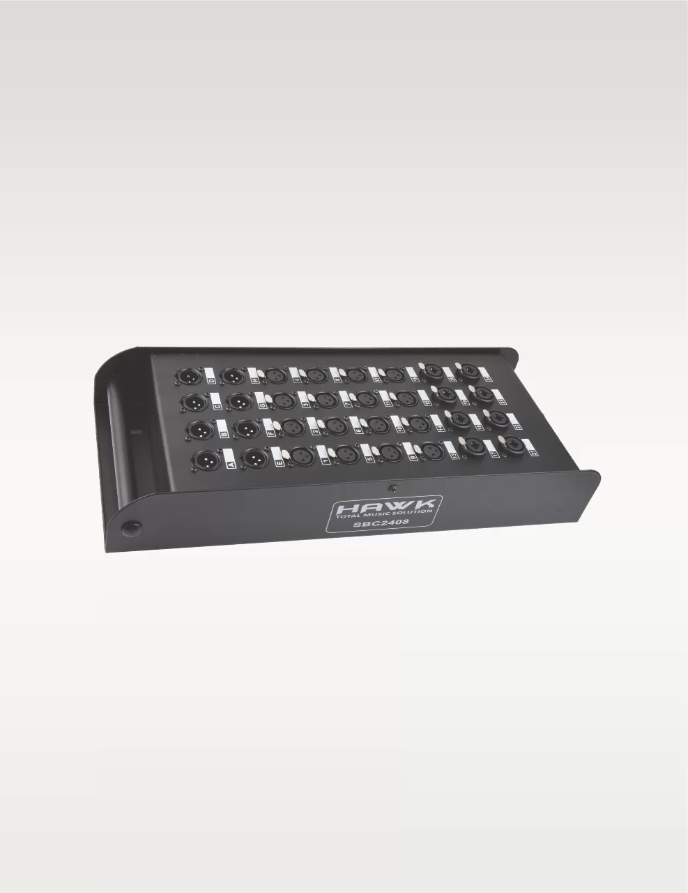 Hawk SBC2408 Heavy Duty Stage Box for Snake Cable, 24 Input and 8 Output with connectors