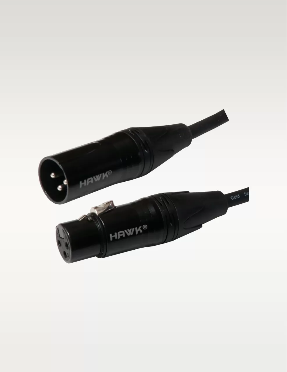 Hawk SXFG-016 Gold Series 5-meter balanced XLR male-to-female audio cable with cable tie