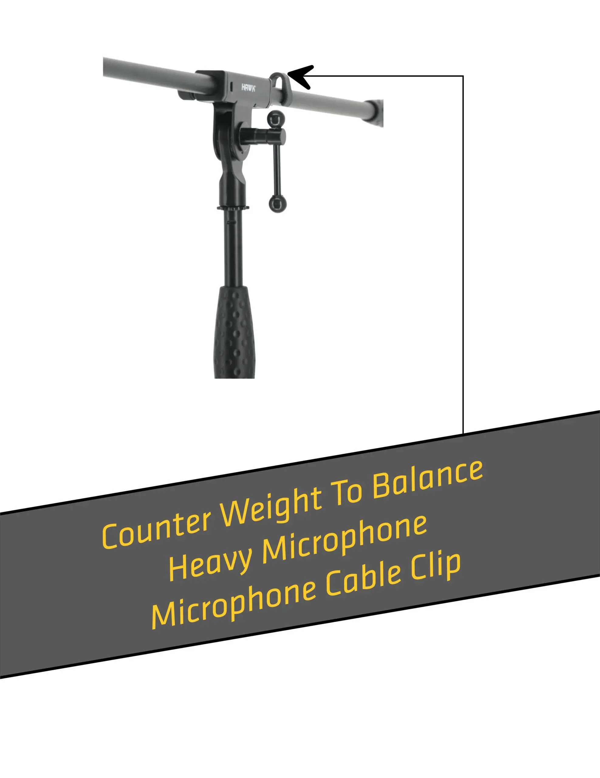 Hawk TITAN TS100 adjustable boom microphone stand with tripod base