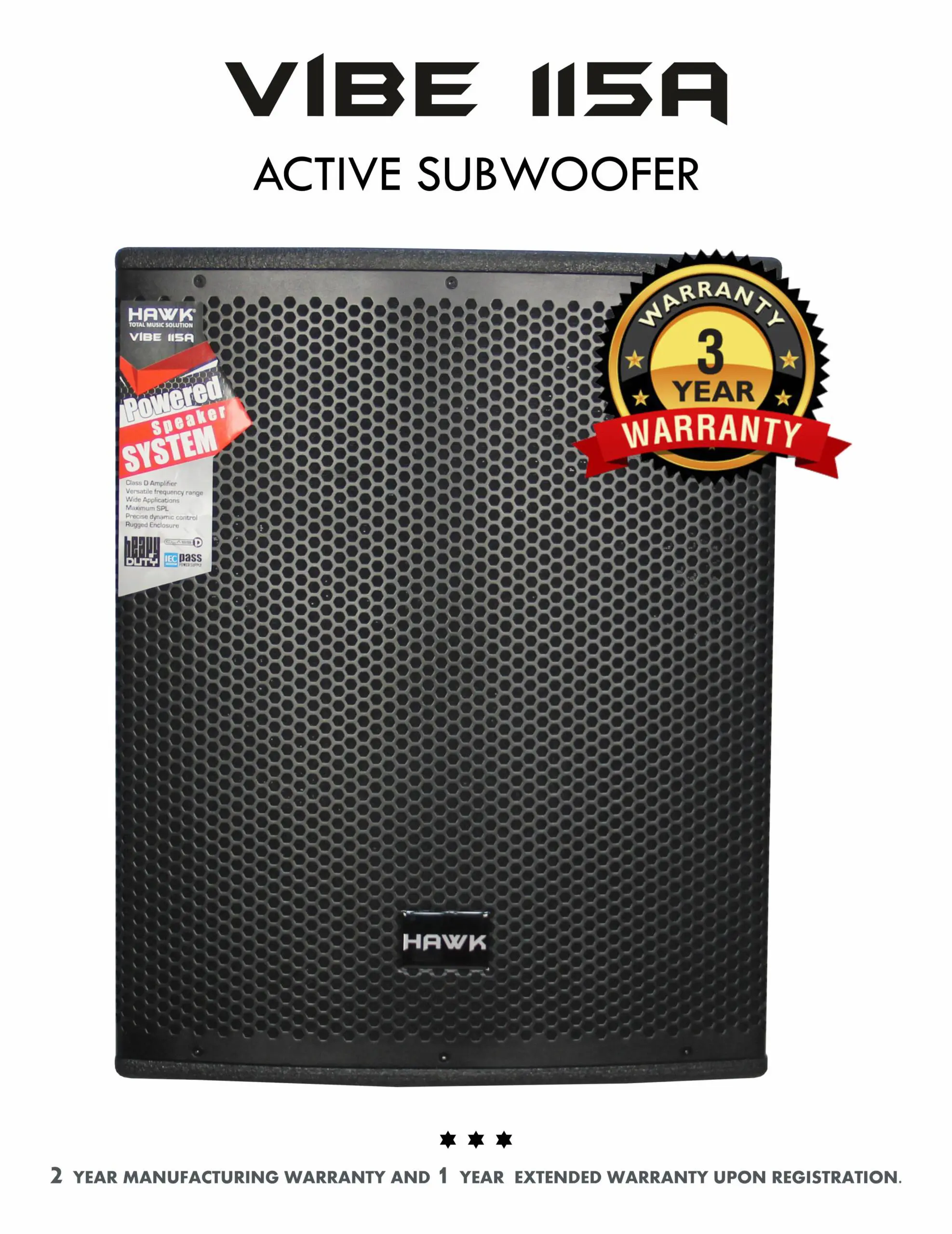 VIBE 115A 2200 Watts 15″ inches Active Subwoofer