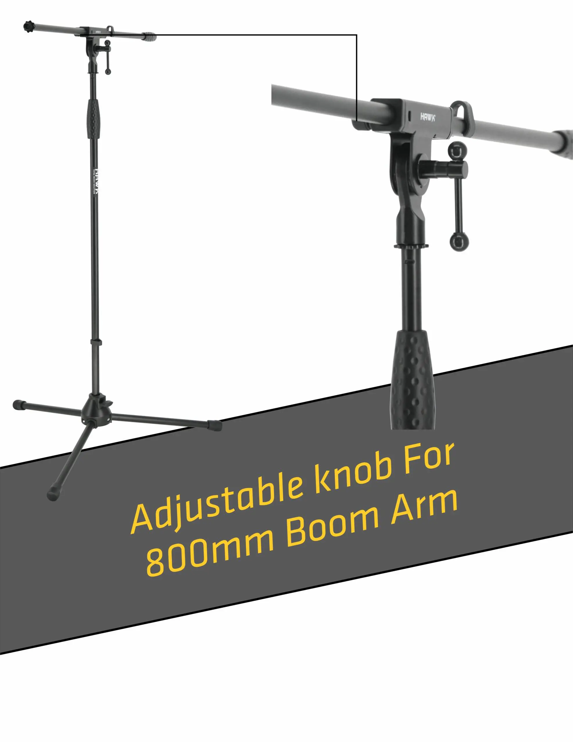 Hawk TITAN TS100 adjustable boom microphone stand with tripod base