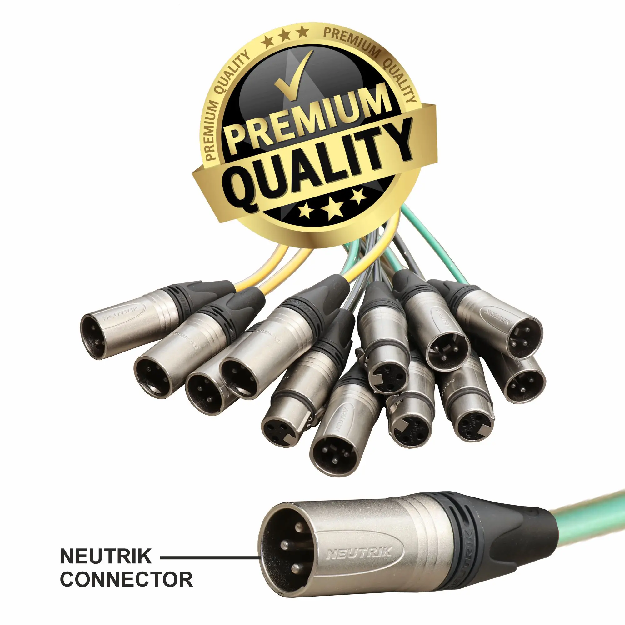 Hawk HNSS804LU20 12 channel ready made snake cable with Neutrik connectors