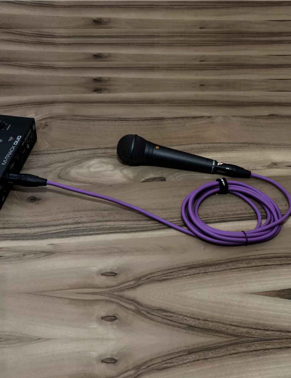 Hawk SXFG-010PRP Gold Series purple 3-meter balanced XLR male-to-female audio cable with cable tie
