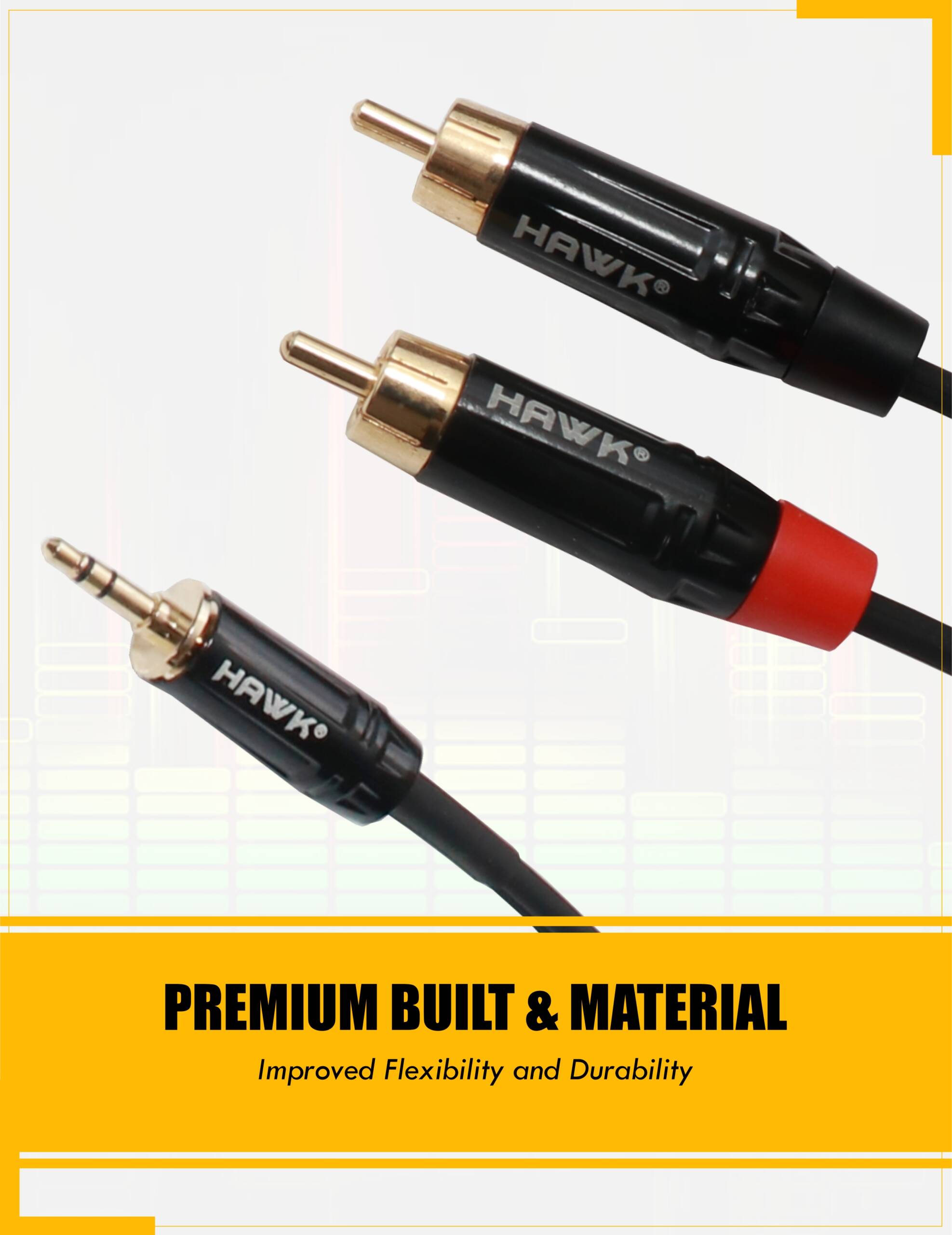 Hawk TMRLU03 TRS Male to Dual RCA Male - 3 Meter - Image 4