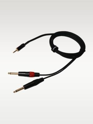 hawk-tmplu03-y-cable-3-5-mm-stereo-male-to-dual-6-3-mm-mono-male-3-meter