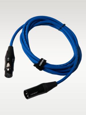 Hawk XLR Male to XLR Female - 3 Meter Blue Color