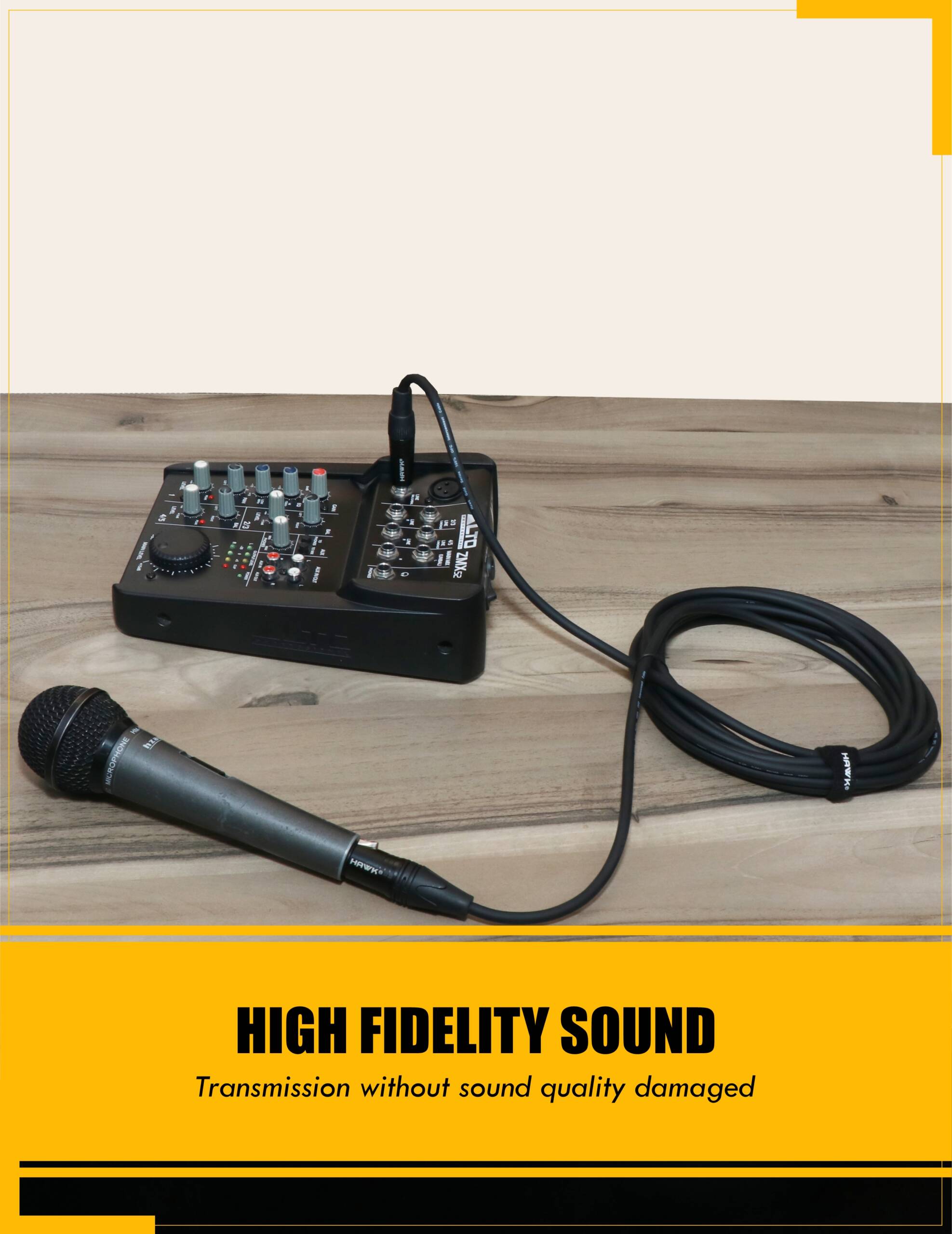 Hawk SXFP-010 Gold Series TS Male to XLR Female Cable - 3 Meter BLACK - Image 6