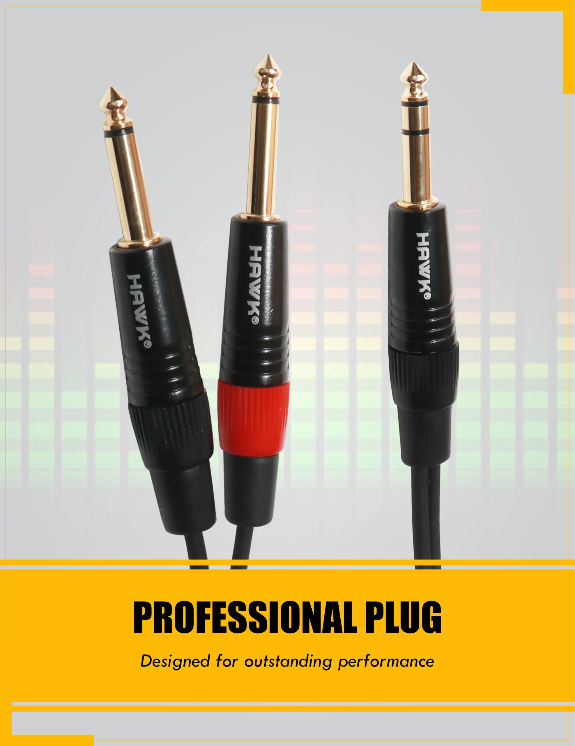 Hawk SMPLU03 Y Cable 6.3 MM Stereo Male to Dual 6.3 MM Mono Male -3 Meter - Image 5