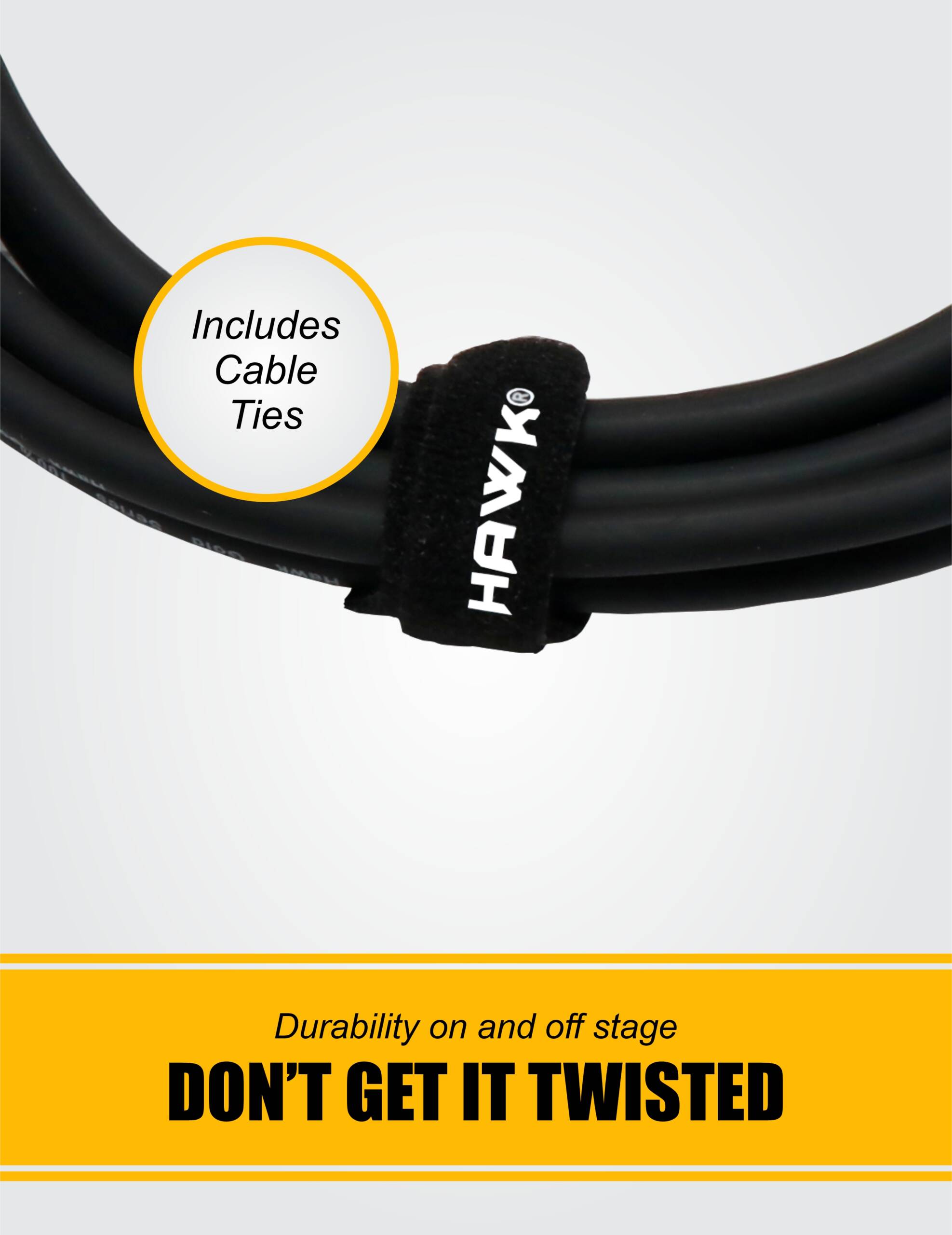 Hawk SMPLU03 Y Cable 6.3 MM Stereo Male to Dual 6.3 MM Mono Male -3 Meter - Image 3