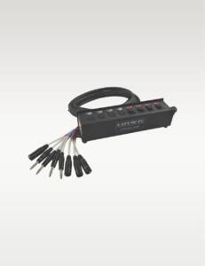 HSS44LU03 8 Channel 4 XLR Male and 4 1/4" TRS Male Readymade Sanke Cable, 3 Meters,  Balanced Cable