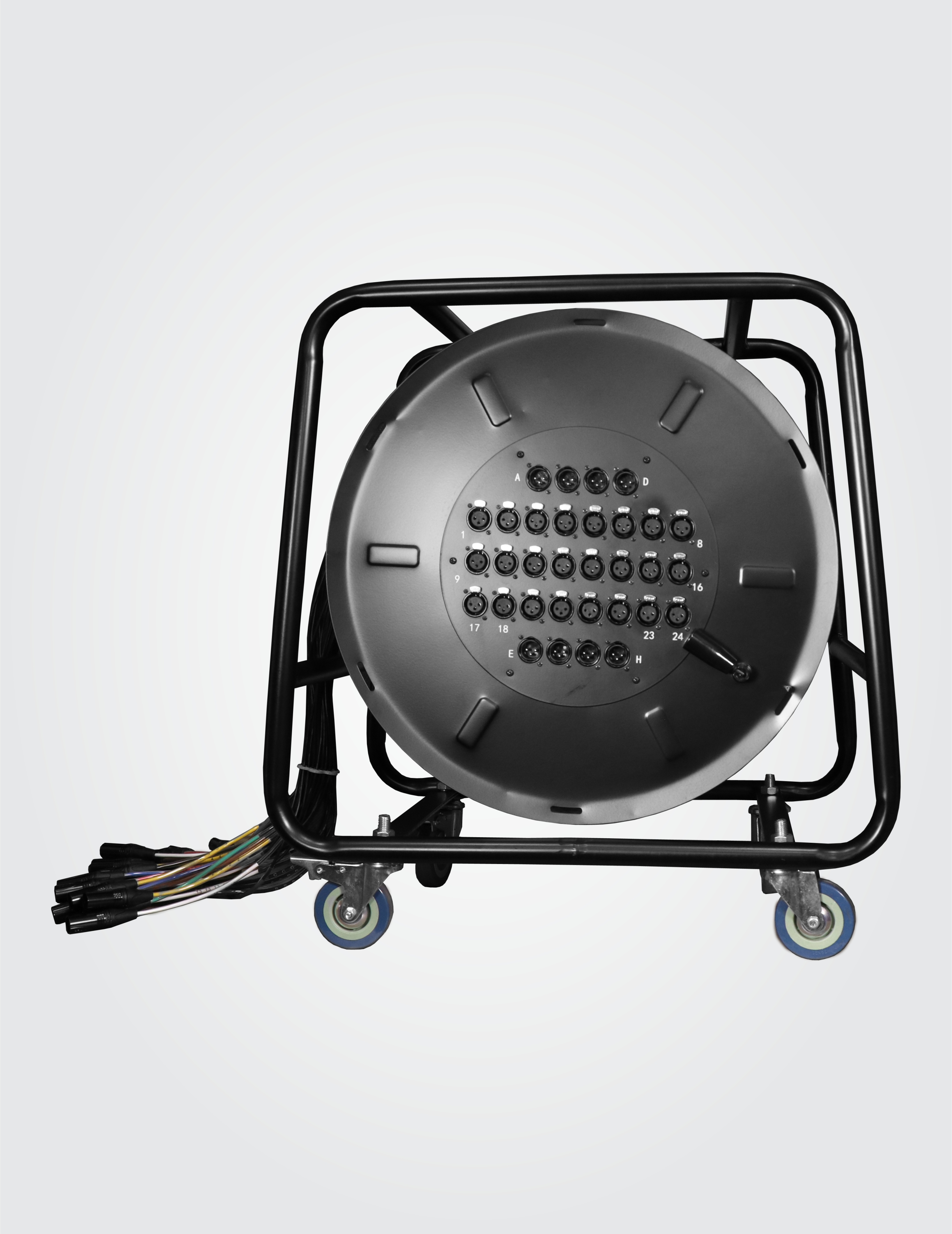 HSD2408LU30 32 Channel Snake Cable With Drum, 24 in and 8 out, 30 Meters, Balanced Cable