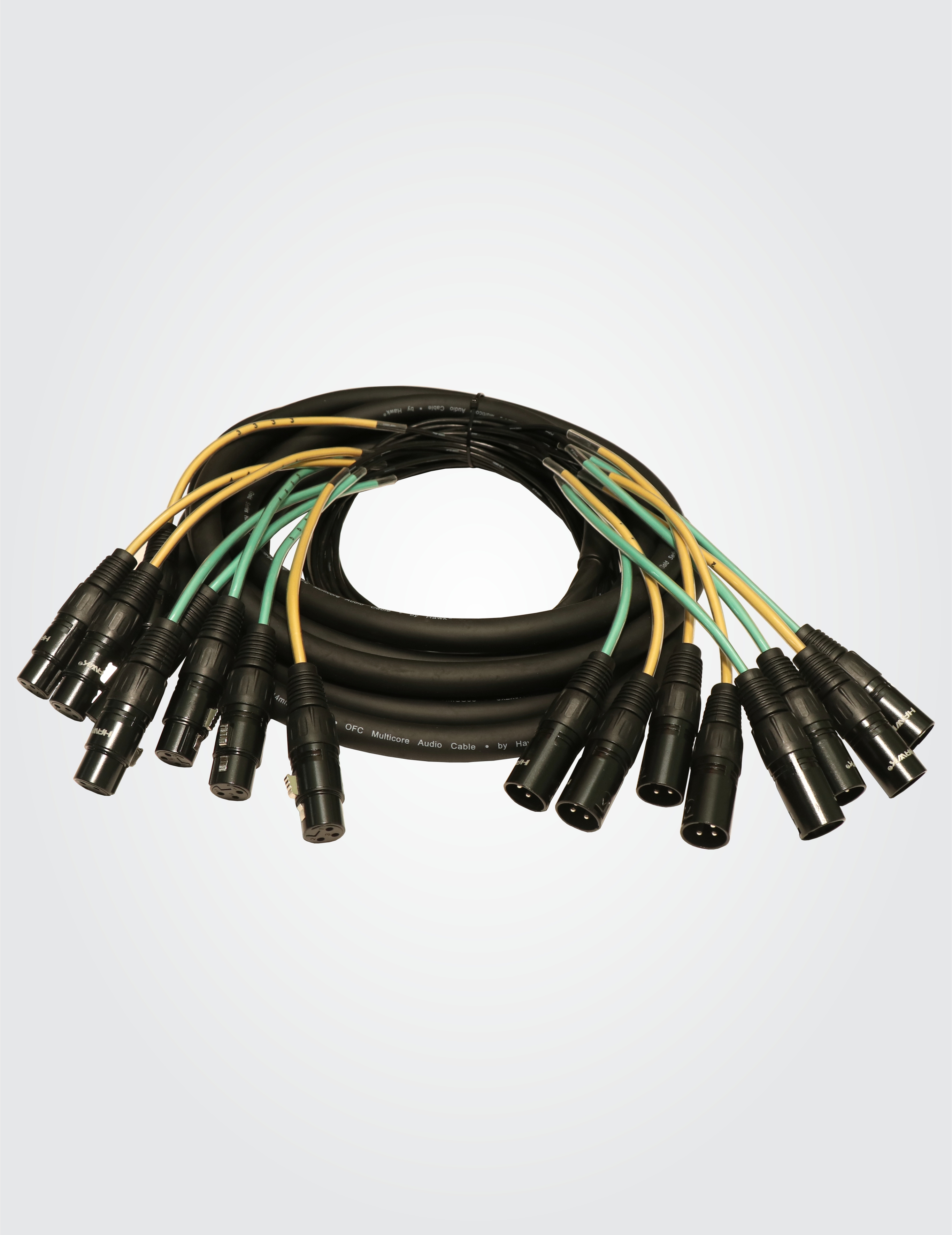HawK HSX8LU05 8 Channel Balanced Snake with XLR Male to XLR Female, 5 Meters