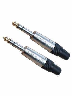 Hawk HSTM-SG 1/4" TRS Male Connector (Pair) (Gold Tip)