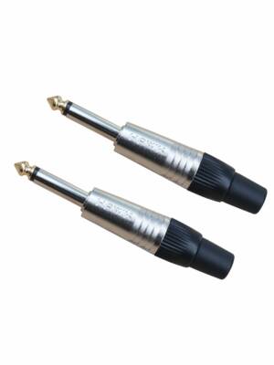 HTM-SG 1/4" TS Male Connector (Pair) (Gold Tip)