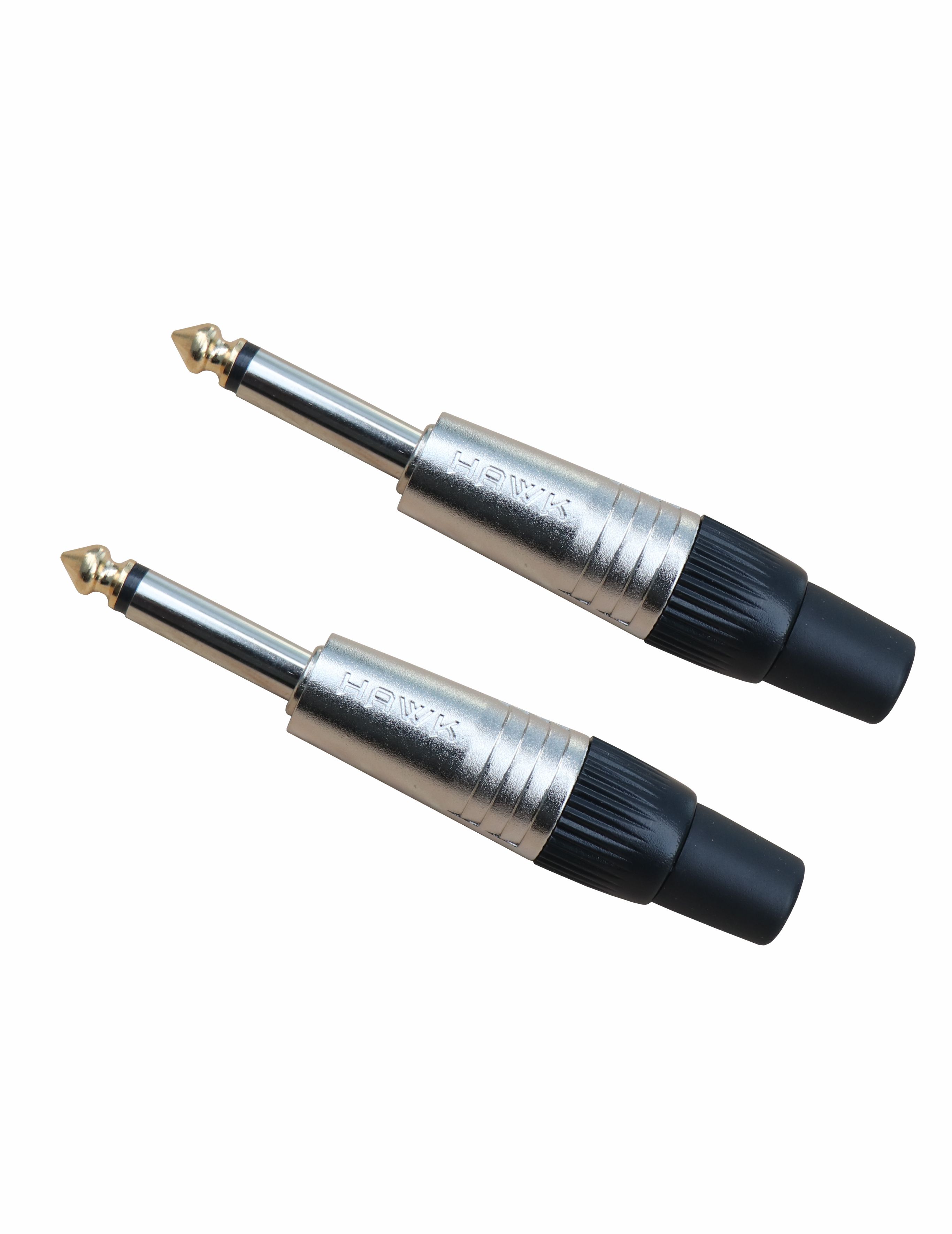 HTM-SG 1/4" TS Male Connector (Pair) (Gold Tip)