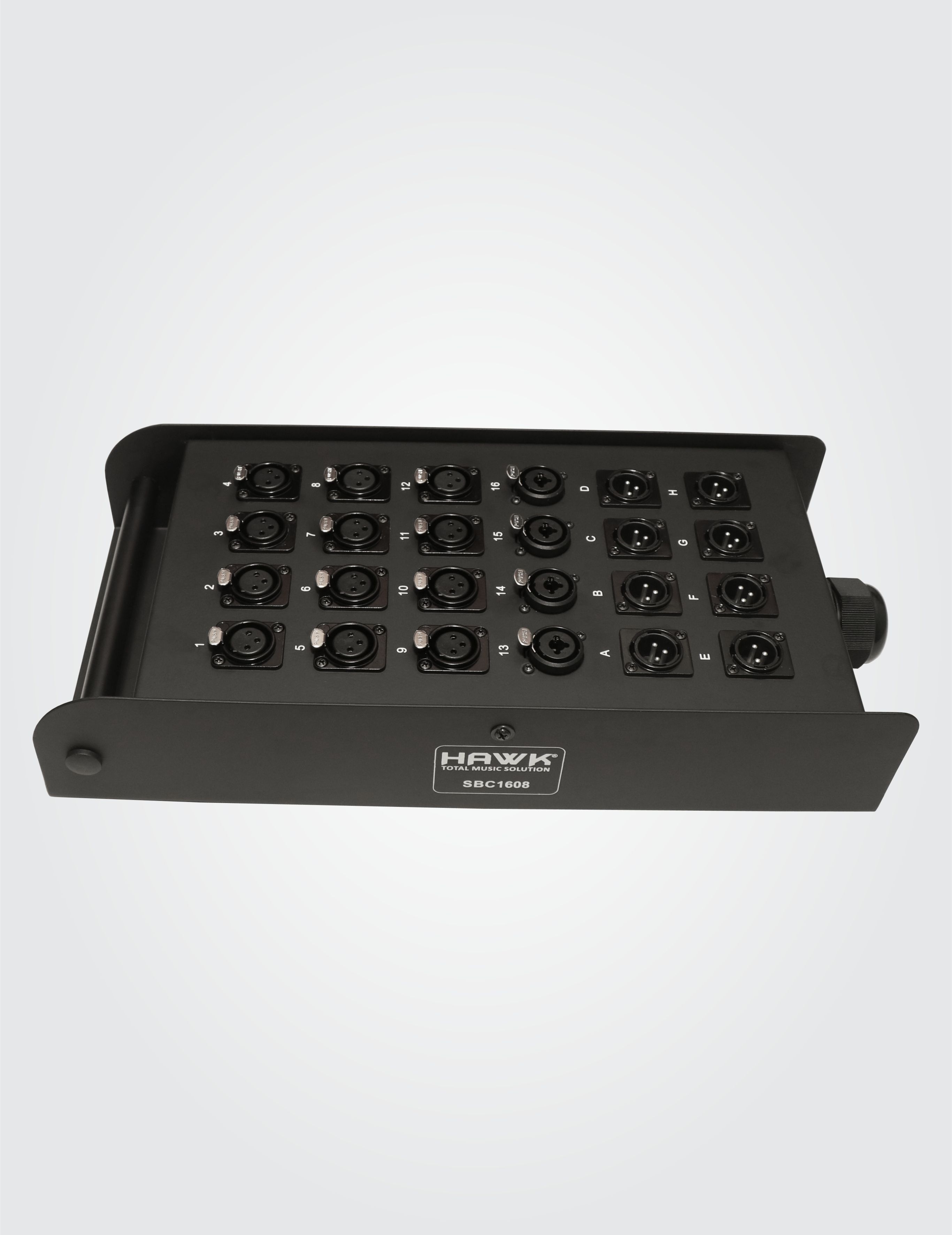 Hawk SBC1608 Heavy Duty Stage Box for Snake Cable, 16 Input and 8 Output