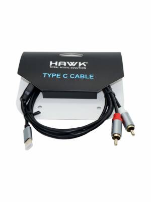 HC2RLU01.8 - TYPE C TO 2* RCA Male Black