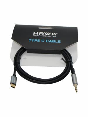 HCJLU01.8 - TYPE C TO 3.5 MM TRS MALE BLACK