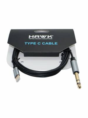 HCTLU01.8 - TYPCE C TO 6.35 MM TRS Male Black