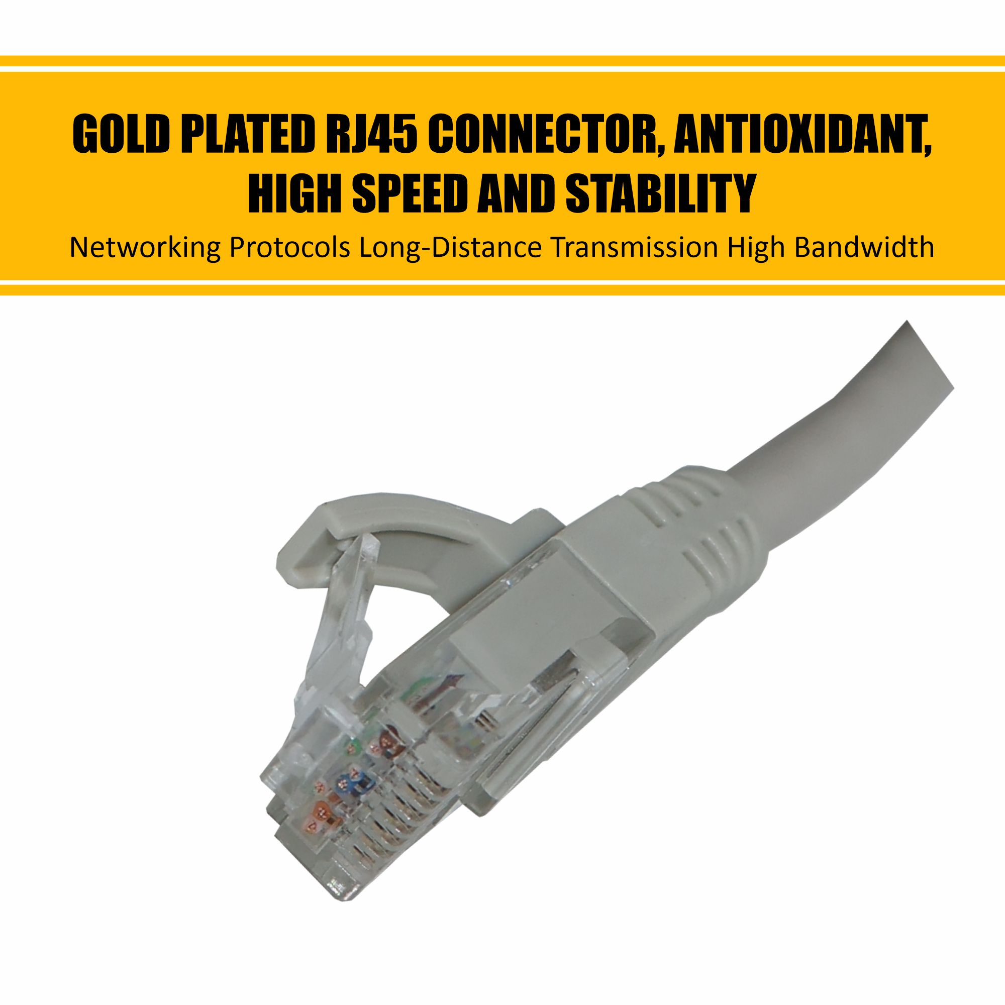 HAWK HRJ5ELU03 - CAT5 SHIELDED CABLE WITH RJ45 3M - Image 2