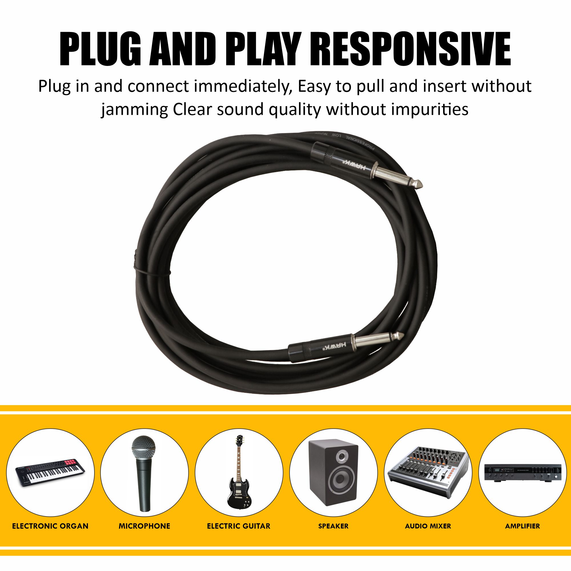 HGTRLU05 - Economy Intsrument Cable 5M - Image 3