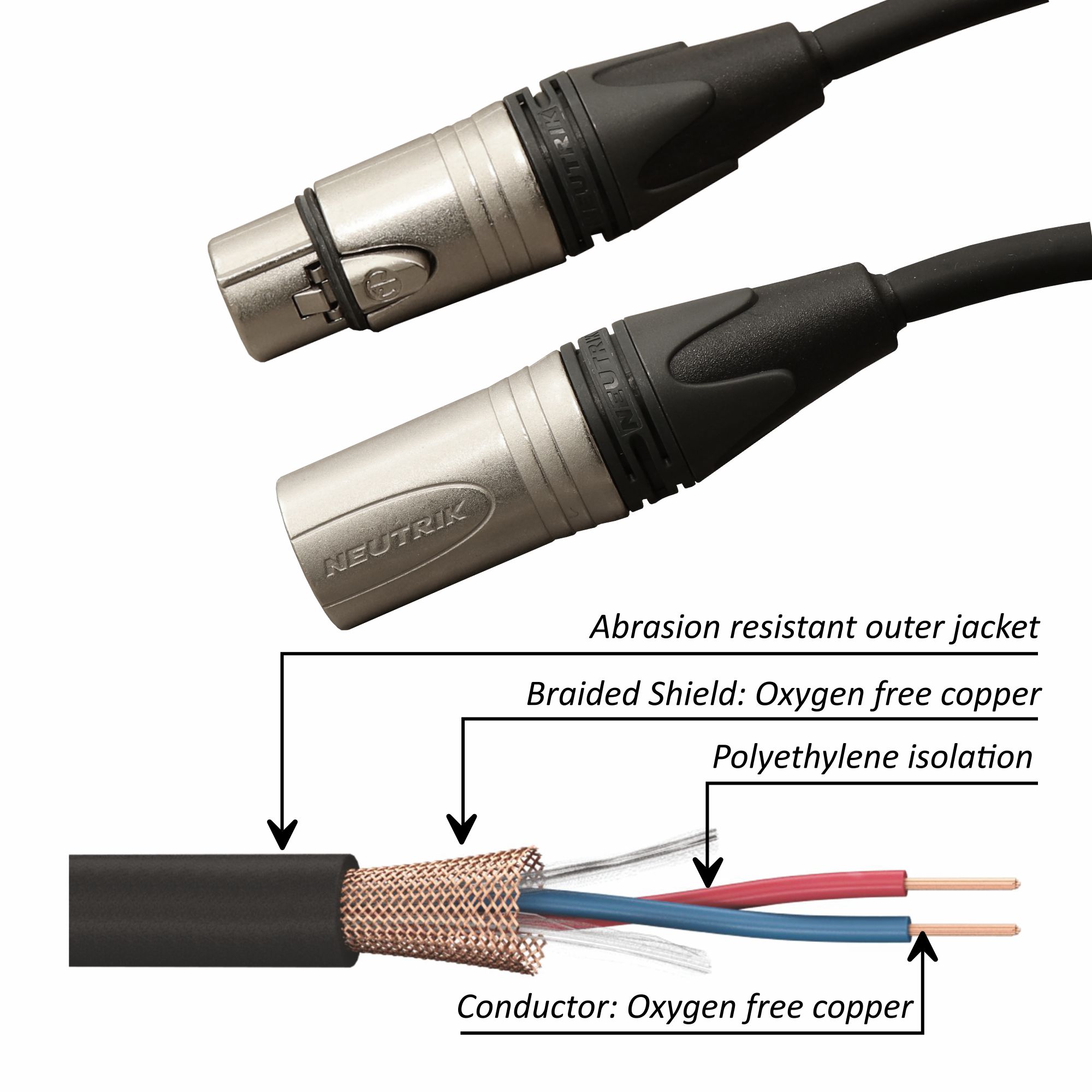 HAWK NXFP016 - PLATINUM SERIES MICROPHONE CABLE WITH NEUTRIK CONNECTOR 5M - Image 6